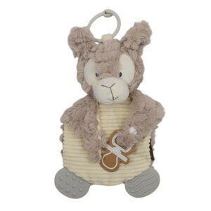 Demdaco Llama Plush Teether Buddy Babies Textured Teething Feet Rattle Lovey